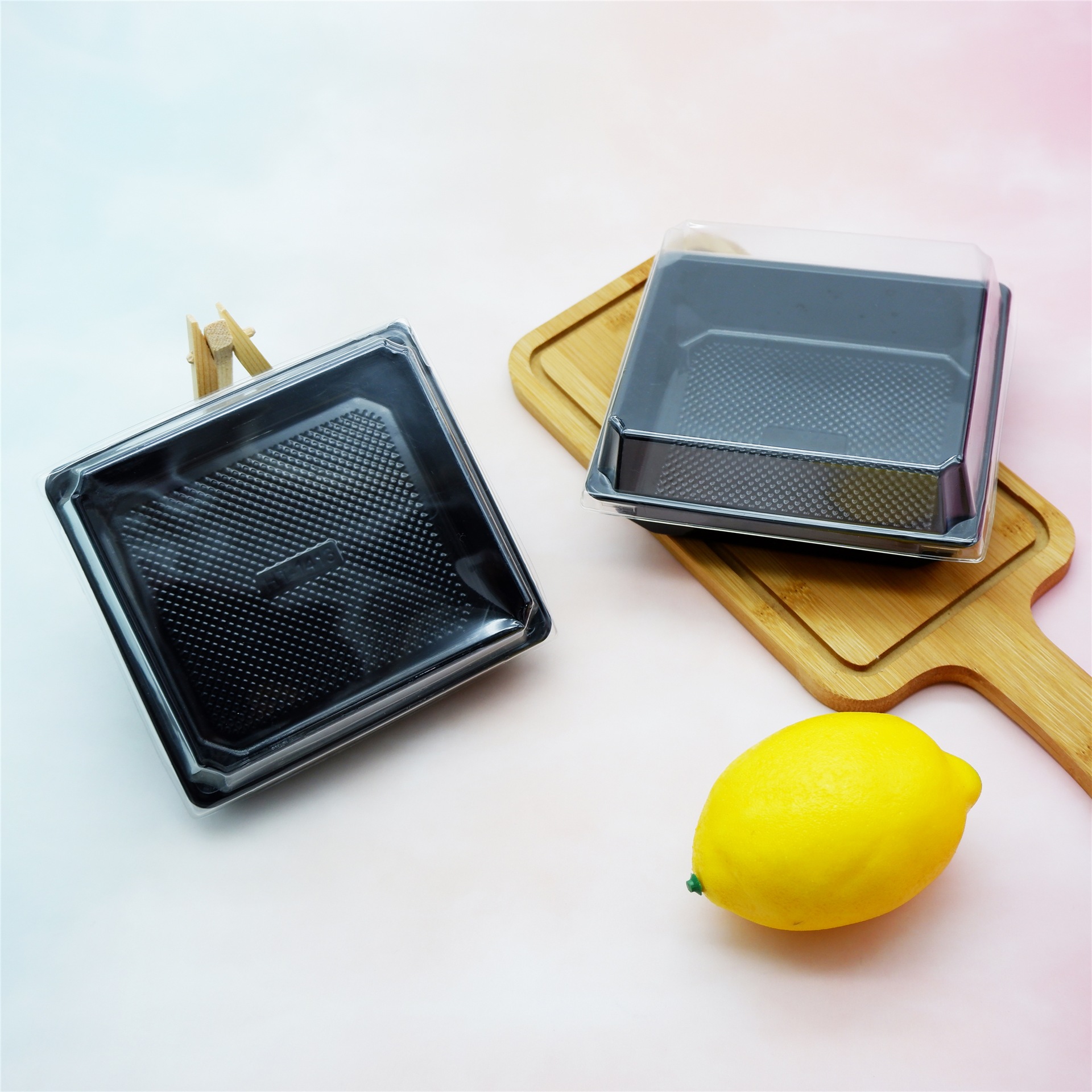 baking packing disposable transparent Plastic environmental protection Large square Plastic boxes Dirty and dirty bag Cake West Point Packing box