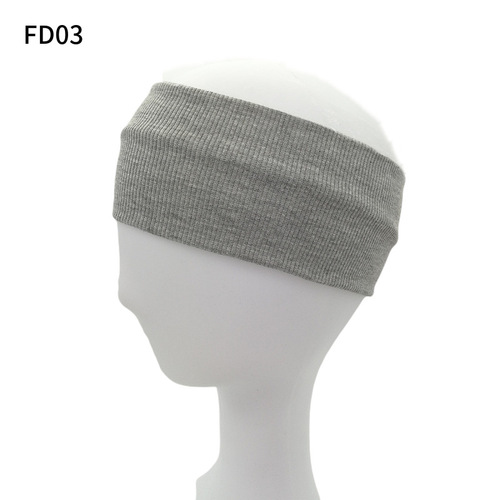 New Solid Color Knitted Headband for Men and Women Yoga Sports Sweatband, Fashion Thread Cotton Face Washing Hair Tying Band, Same as Internet Celebrity Version
