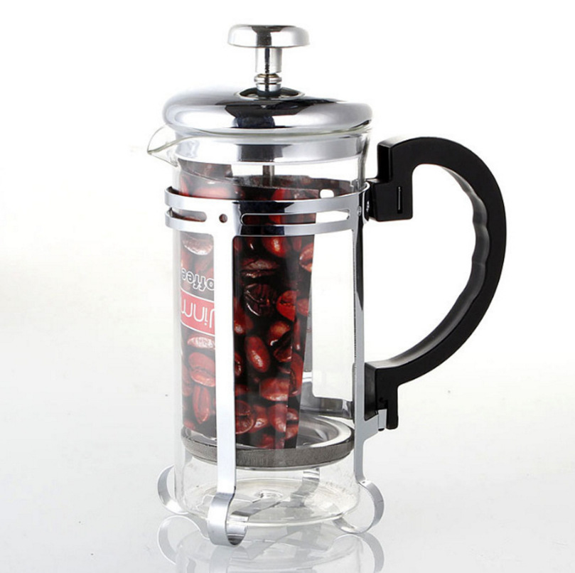 Double-layer coffee glass coffee pot stainless steel