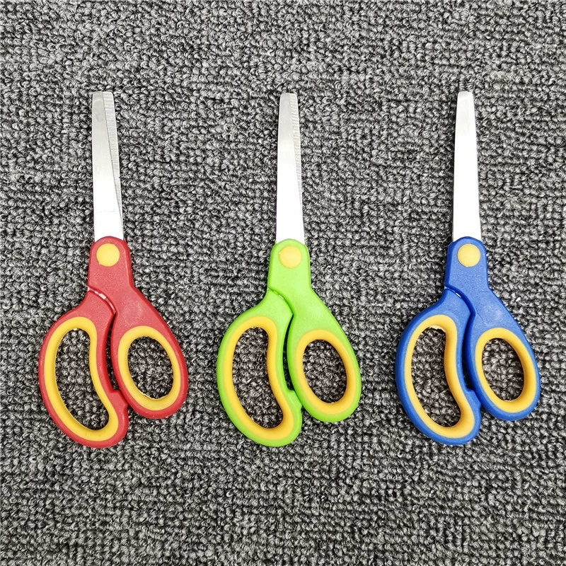Цветные резиновые ножницы ручные ножницы из нержавеющей стали Размер ручки ножницы для левой руки