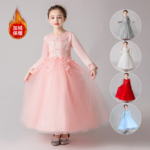 Girls princess dress tutu long skirt 2018 Korean version new children's birthday dress flower girl wedding dress