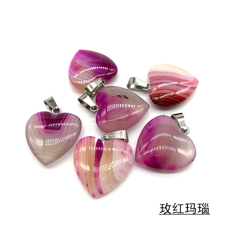 Agate Couleur Unie Satin Pendentif display picture 29