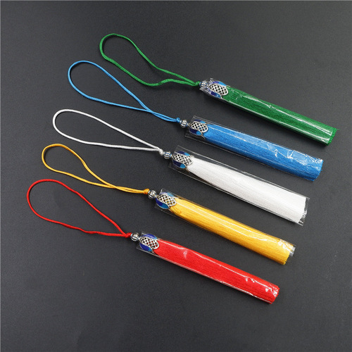 Jingtailan tassel earring blue hat crown tassel vertical smooth anti-wrinkle tassel clothing pendant mobile phone case tassel