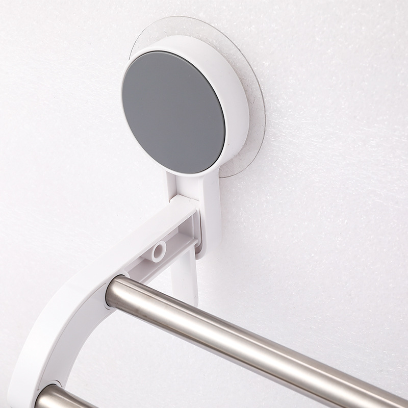 Towel rack sin perforar toallero de baño alargado varilla individual etiqueta sin costuras barra doble barra de toalla