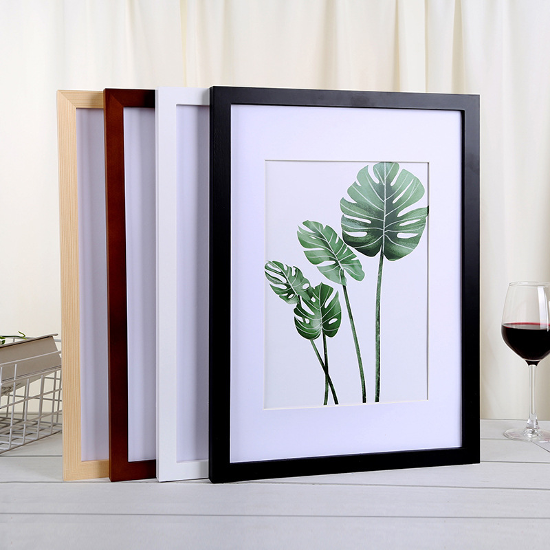Solid Wood Photo Frame Manufacturer Wholesale 7 10inch A4 A3 A2 8K 4K 2K 16K Can Be Silk-Screened