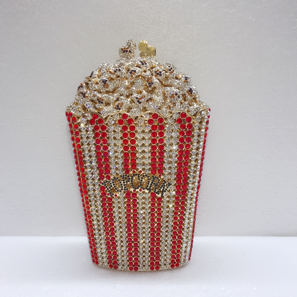 Túi clutch nữ đính kim cương dạ hội Popcorn Clutch — Màu đỏ, Màu xanh lam, Màu đen, Bảy màu chi tiết 21