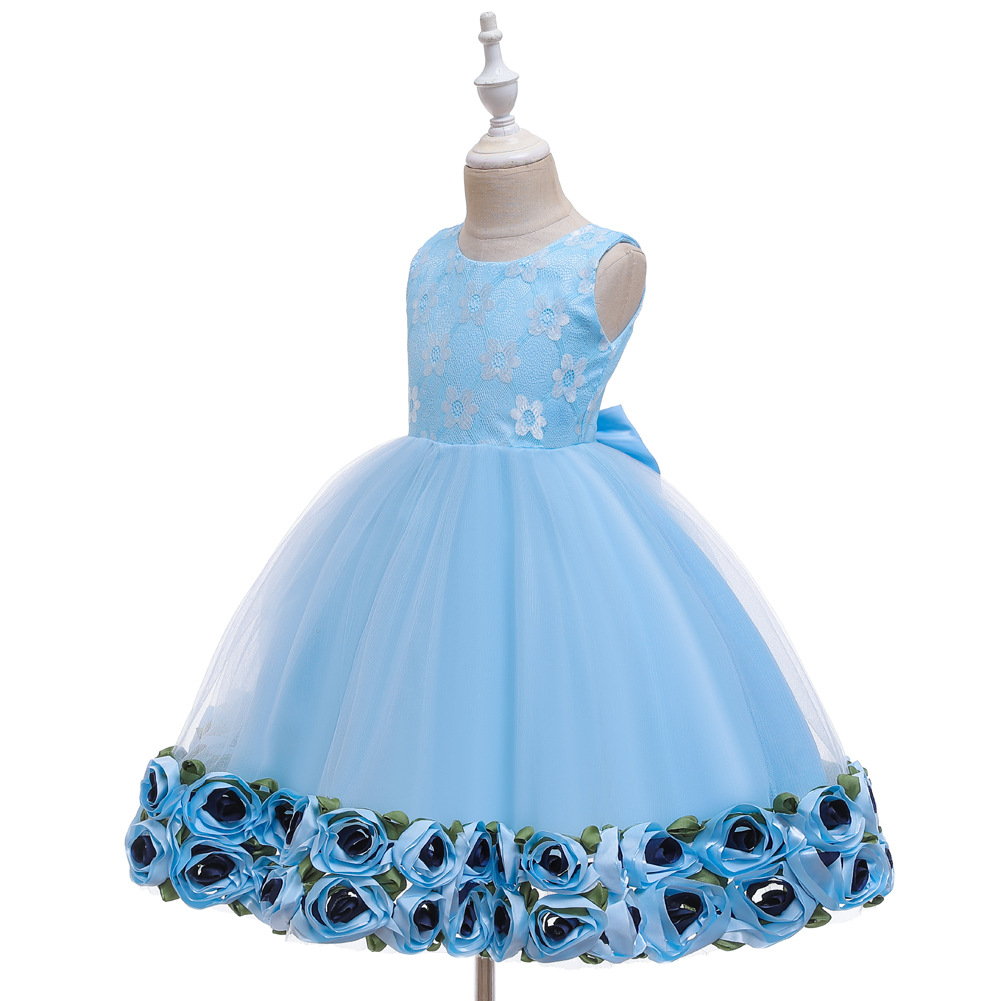 Vestido Para Niños Niña Pettiskirt Dobladillo Disfraz De Flores Falda De Niña De Las Flores Vestido De Lavado Para Bebés De Un Año display picture 17