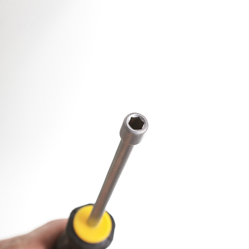 Guangdong de gama alta de dos colores de masaje mango de una pieza de la manga métrica británica CRV llave de enchufe destornillador