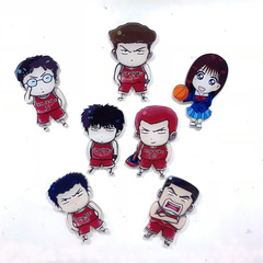 Creative 80s Slam Dunk Basketball Refrigerator Sticker Sakuragi Hanamichi Magnetic Sticker Home Decoration Flow Green Maple Leaf Decorative Item Message Sticker 