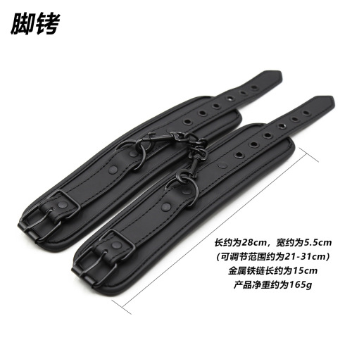 Factory direct supply for adult leather-wrapped handcuff buckles to restrain couples for flirting, alternative shackles, hand and foot shackles toys