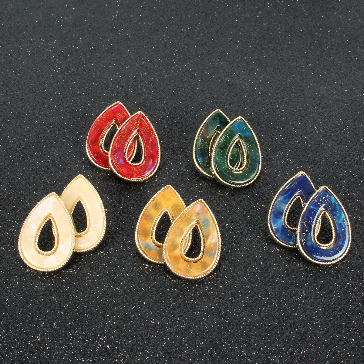 New Drop Earrings Creative Resin Plate Fashion Geometric Candy Color Earrings Female display picture 10