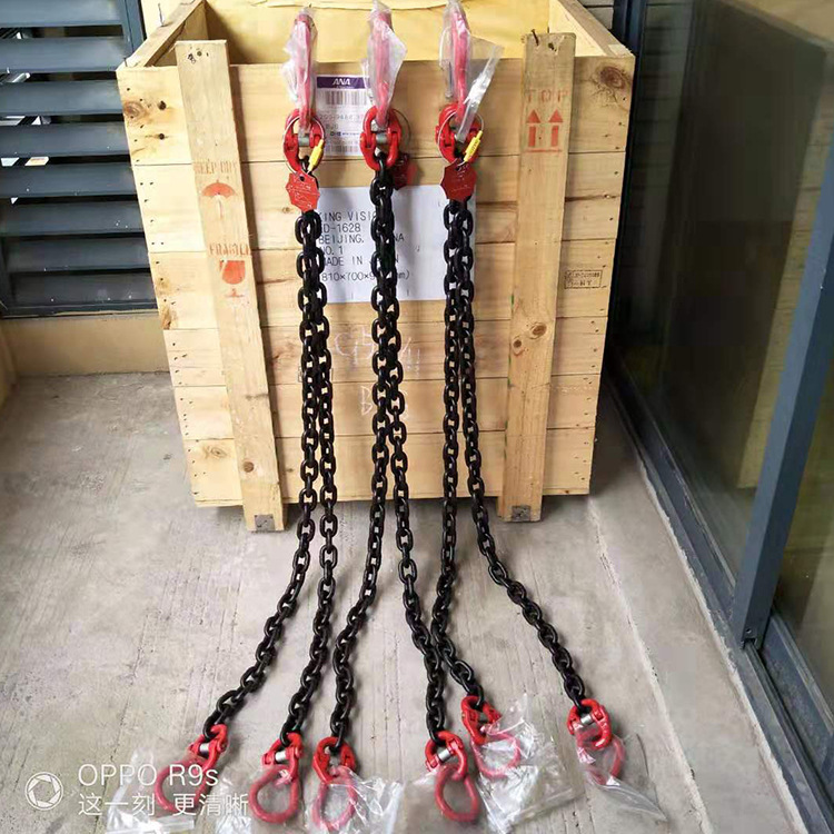 厂家批发起重吊索具2链3链4链链条成套吊具高强度锰钢定制吊装链