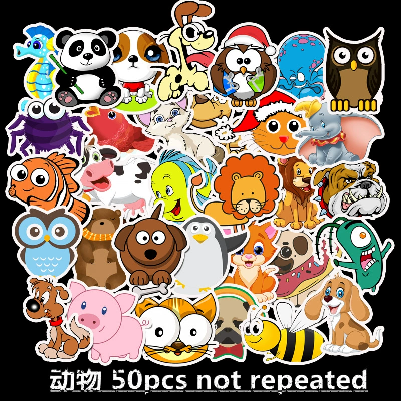 50 стикеров Милого Животного не-нарушения гитары тетради случая вагонетки мотоцикла багажа стикеров водоустойчивых