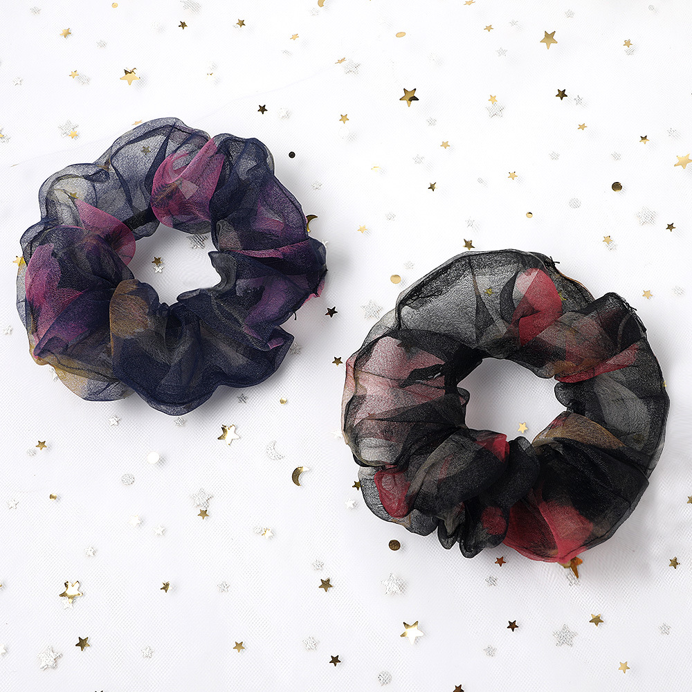 New Fashion Fabric Lace Yarn Small Fragrance Wind Flowers Cheap Scrunchies Wholesale display picture 10