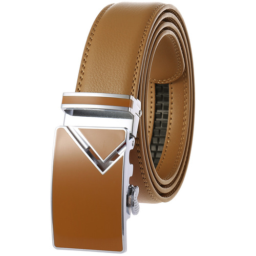 Rubber buckle men's belt LOGO automatic buckle belt fashion belt LY88362-1