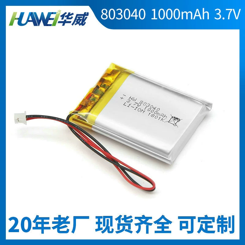 803040 1000mAh мягкий пакет полимерный аккумулятор для умных часов, литиевый аккумулятор для устройств, Bluetooth