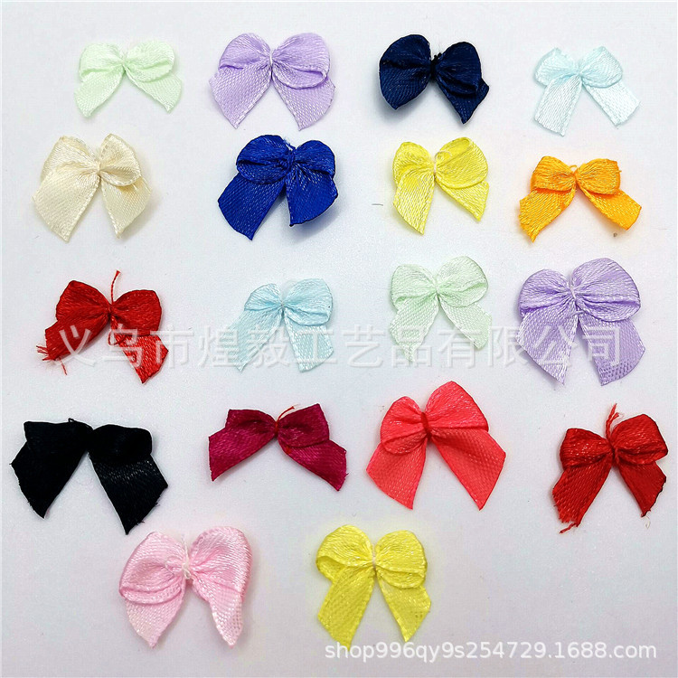 批发3分缎带线扎蝴蝶结 儿童服装配饰丝带花朵 DYI内衣内裤配饰