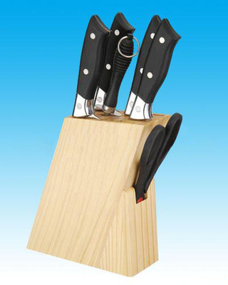 居家廚房刀具砍骨刀切菜刀剪刀水果刀磨刀棒組合七件套工廠直銷