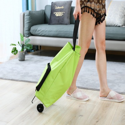 厂家批发 韩版便携购物拖轮包时尚家用折叠手拉车买菜轮子包定做