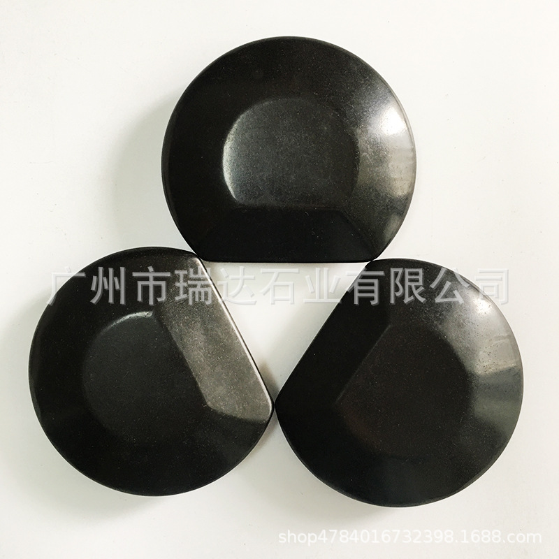 碟形按摩能量石美容按摩石 砭石SPA精油刮痧热敷 工厂定制生产