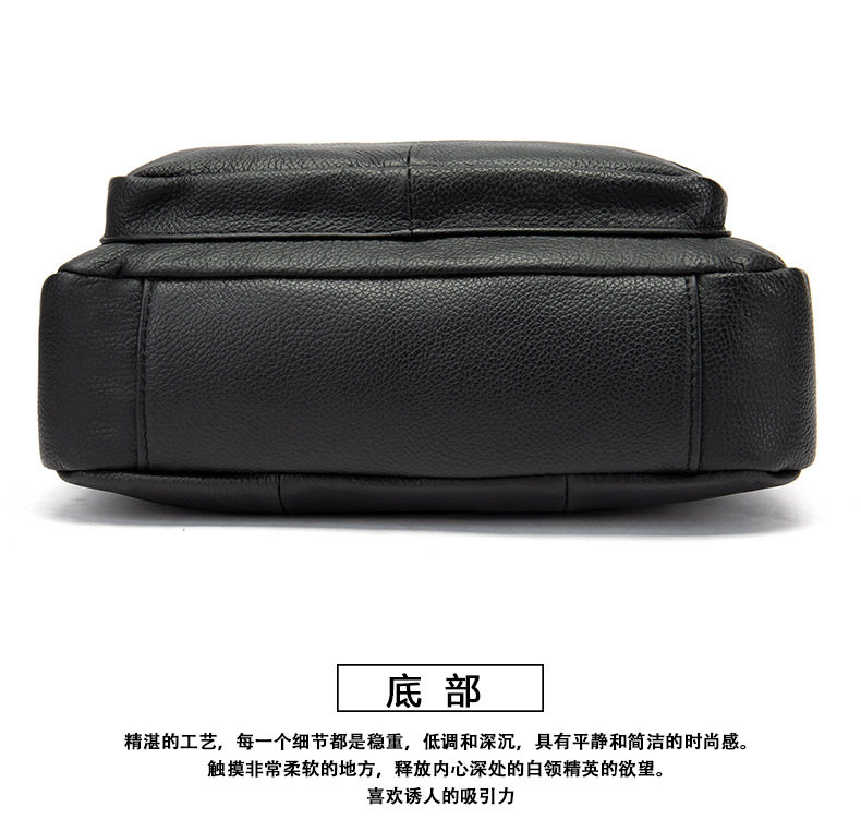 Túi đeo chéo nam da bò thật 24×8×27 cm nắp gập — Xanh quân đội, nâu, Màu đen, Cà phê chi tiết 39