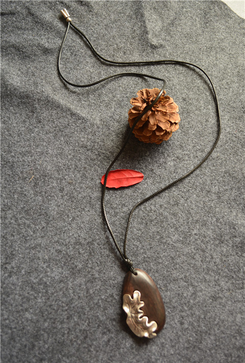 Close-up of necklace details