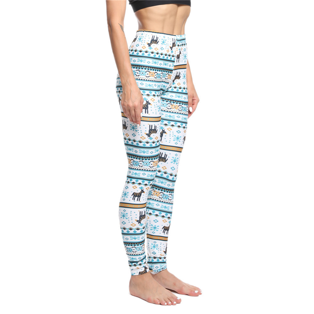 182g Weight Ankle-Length Pants Length Spandex, Polyester Fabric Type High Waist Waist Line Leggings Pants Type Stretchy Elasticity Daily Occasion Breathable Function Skinny Fit Type Christmas Festival Snowflake Pattern Winter, Autumn Season Women'S Gender Simple Style Style Women'S Daily Simple Style Snowflake Ankle-Length Leggings 59