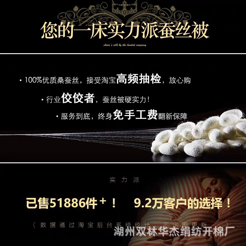 手工蚕丝被春秋被子冬被双人桑蚕丝子母被芯单人儿童空调被夏凉被|ru