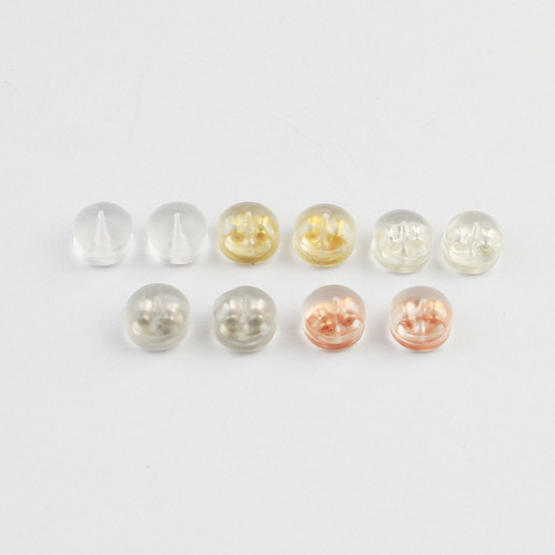 G18K rubber-coated ear plugs, silver ear plugs, tremella ear plugs, tremella back caps, tremella buckles, ear plugs, silver jewelry, glue ear plugs