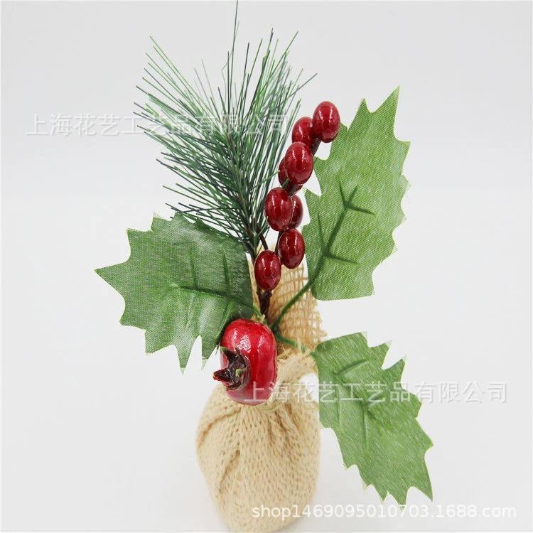 Factory direct selling new mini Christmas tree Valentine's Day desktop window swinging hemps cloth Christmas tree decorative supplies