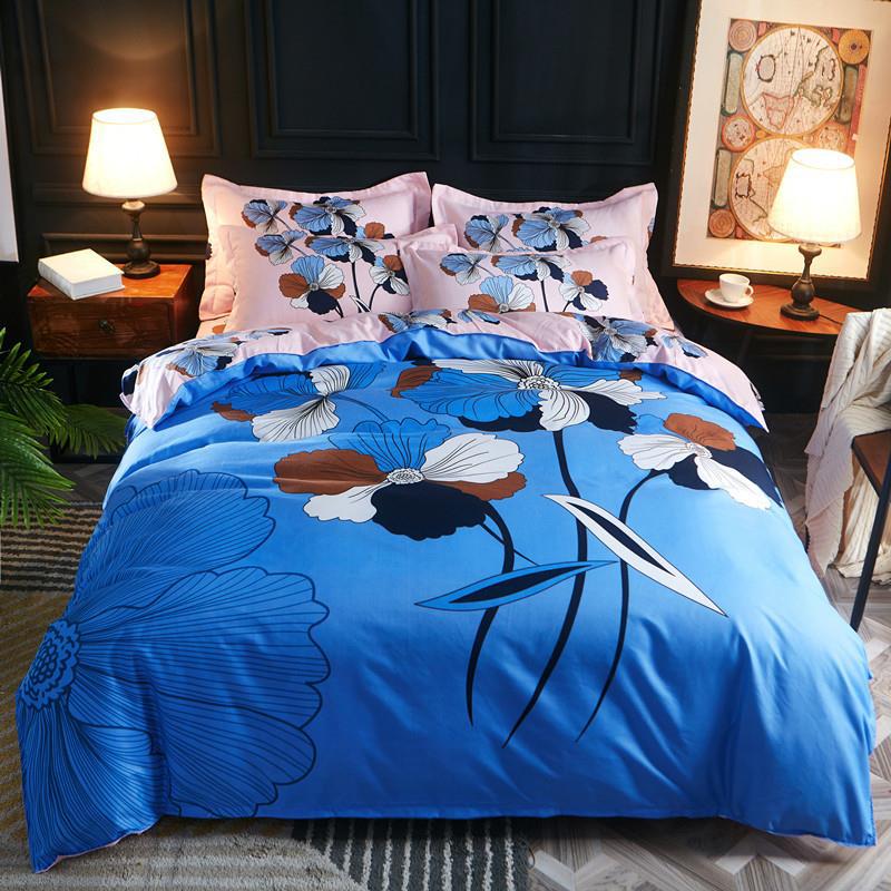 壹件代發微商爆款 高質量磨毛加厚大阪花四件套 保證不起球不掉色