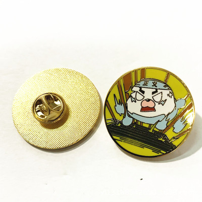 厂家销售 锌合金珐琅徽章 金属仿古徽章 创意动漫人物金属徽章|ru