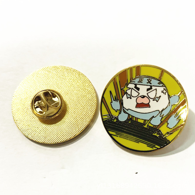 厂家销售 锌合金珐琅徽章 金属仿古徽章 创意动漫人物金属徽章|ru