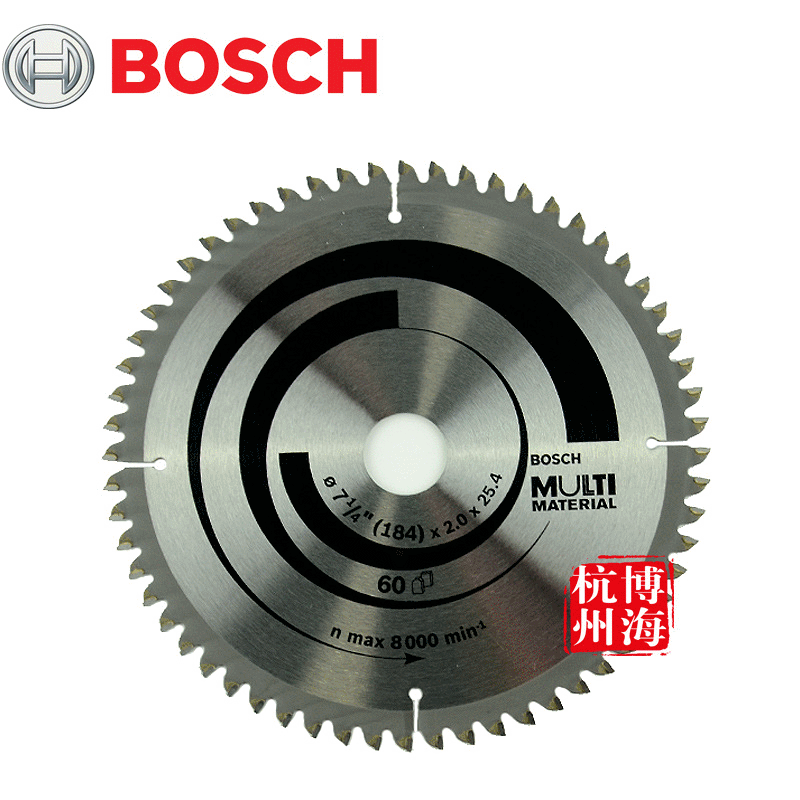 BOSCH博世多功能铝合金锯片圆锯片7寸1/4'' 184*2.0/1.5*25.4T60