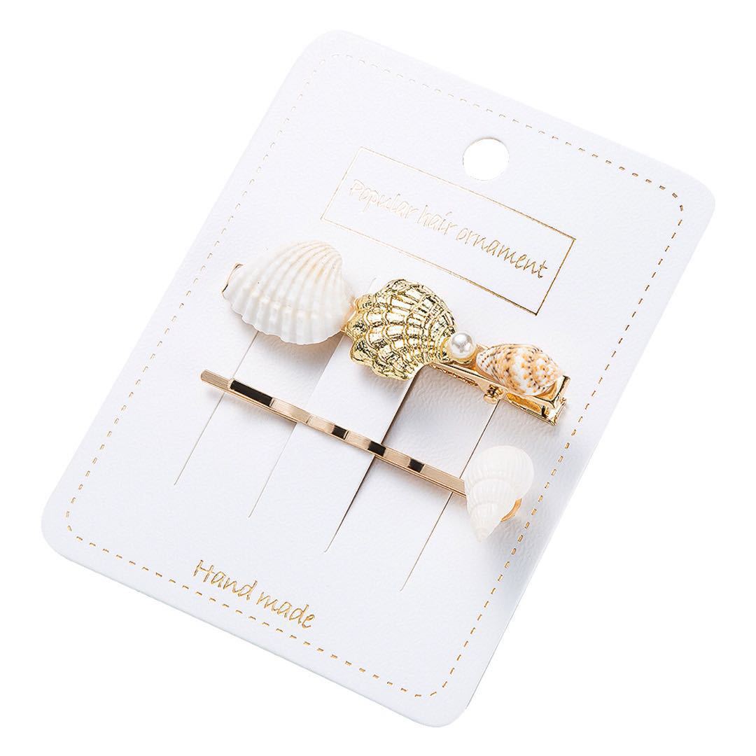 11g Weight Hair Clip Hair Accessories Type 1 Set Quantity Holiday, Travel Occasion Shell Material Shell Pattern All Seasons Season Women's Gender Marine Style Style Marine Style Women's Shell Shell Hair Clip 1