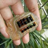 Organic copper abacus, pendant
