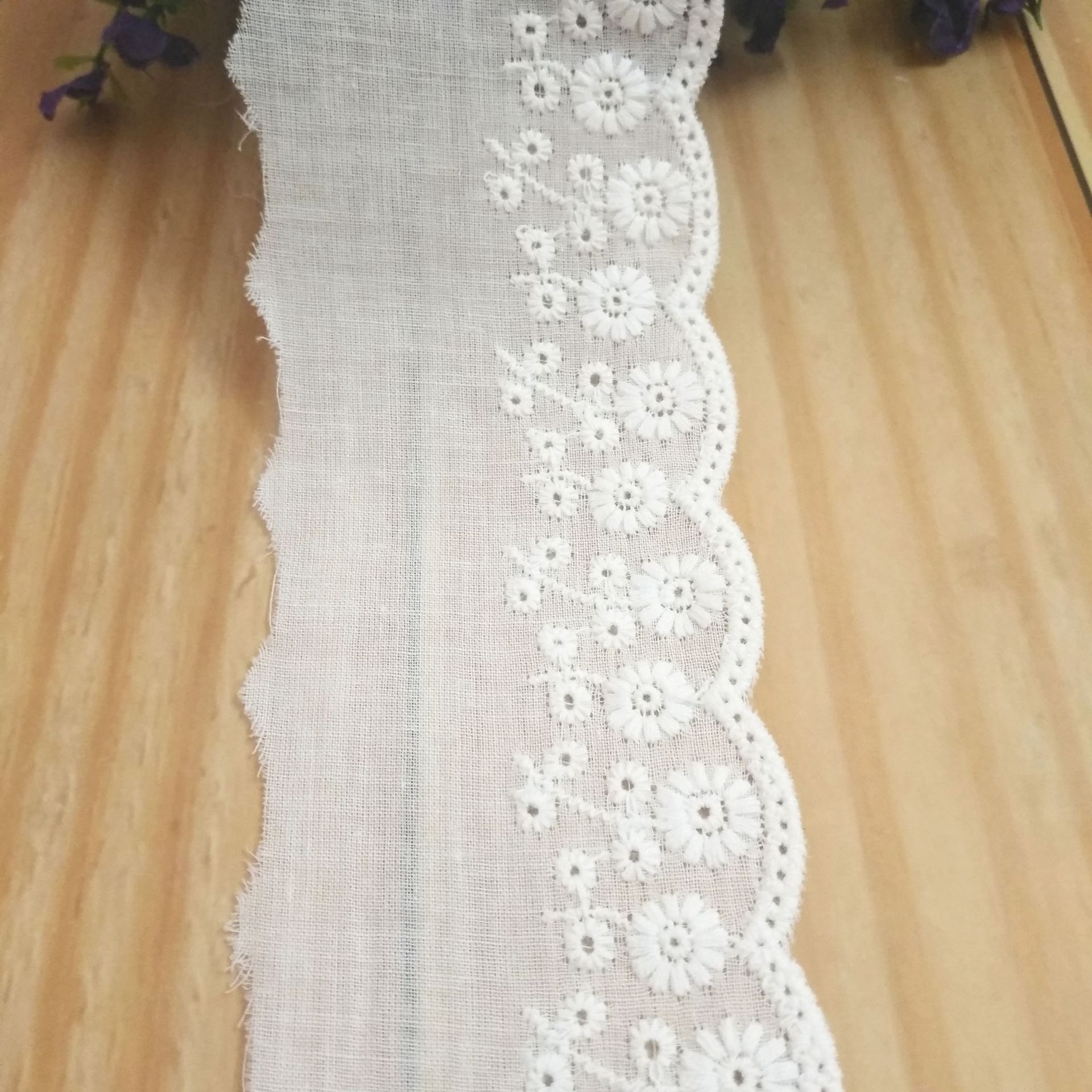 时尚新款女装棉布水溶家纺沙发条码 辅料DIY花边棉布刺绣花边