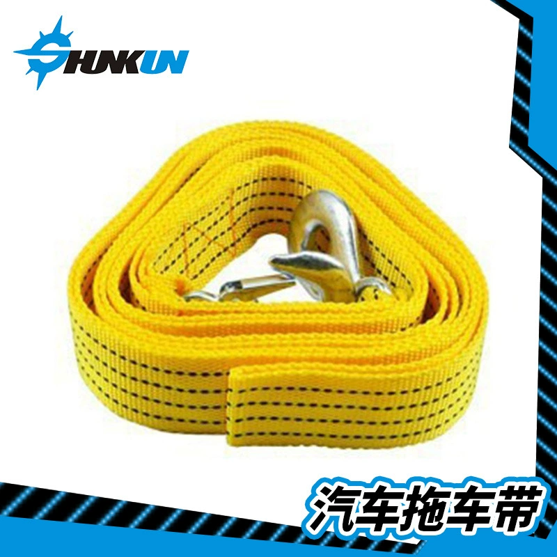 Автомобиль поставляет Трос Прицепа двухслойный утолщенный ремень прицепа 5 т 4 м крюк для троса автомобиля тяговый трос прицеп трос