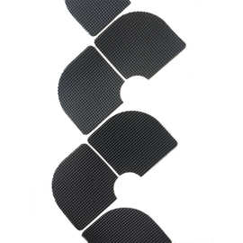 专业模切加工定制耐磨防滑单面背胶网格格纹橡胶橡胶垫工艺品脚垫