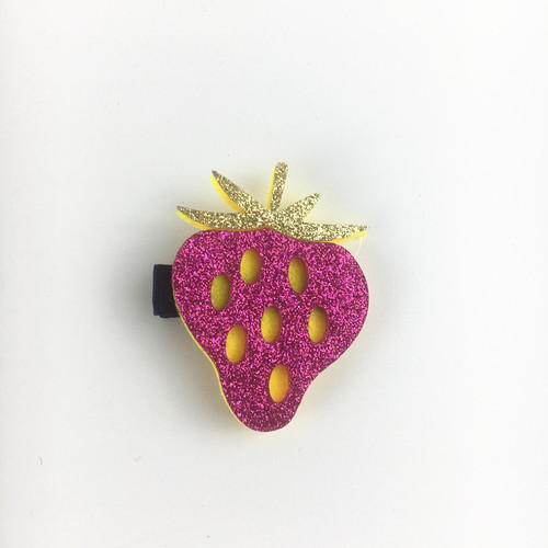 Korean version of girls' cute and sweet sequined fruit hairpins for children and adults in spring and summer, cute side clip hairpins and hair accessories