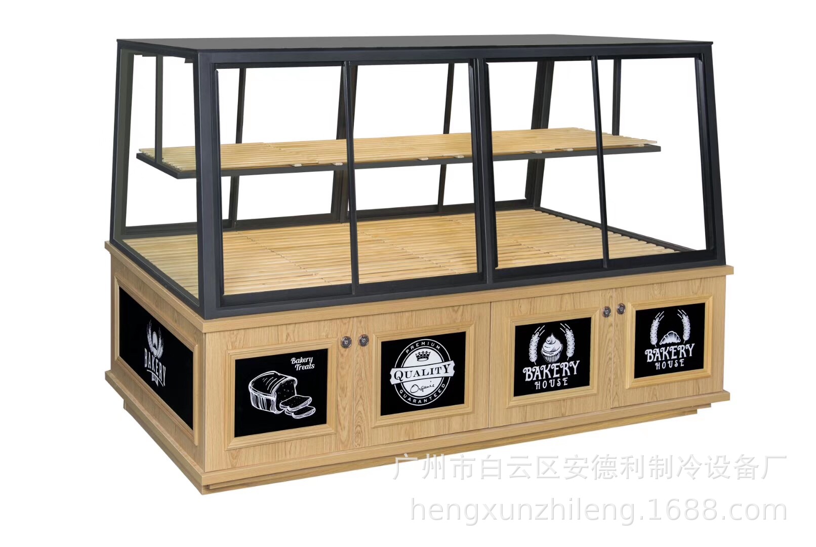 厂家直供面包展示柜 设计面包陈列柜移门面包货架 烘焙设备