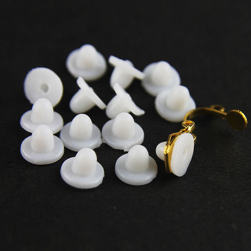 Invisible pierced screw ear clip pads, transparent round spring ear clip pads, ear pad clip accessories