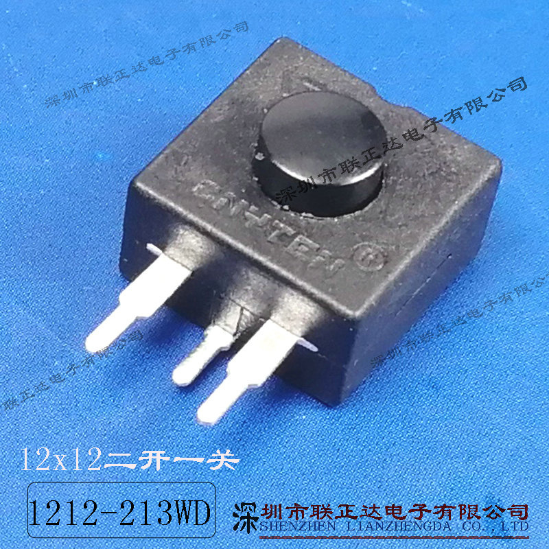 12*12自锁开关耐高温电筒开关二开一关直脚焊线式