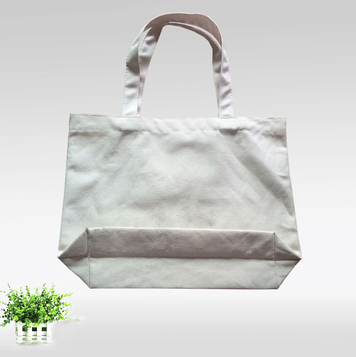 胚布帆布手提袋 打角插底帆布手提袋 环保帆布购物袋 纯棉帆布袋