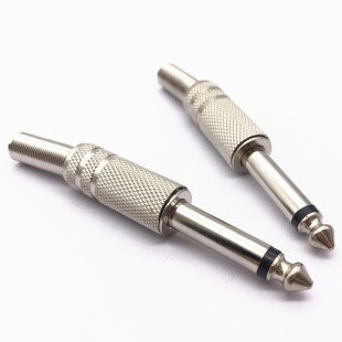 6.35 plug metal 6.5 large two-core mono 6.35 plug guitar audio connector Microphone audio plug