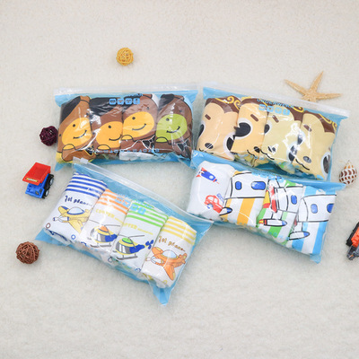 男童内裤纯棉平角中大小宝宝短裤小男孩四角袋装四角一件代发|ms