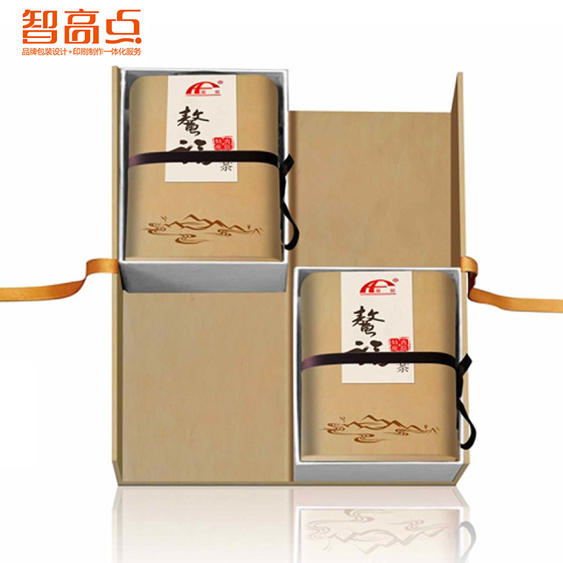 崂山茶包装盒 崂山绿茶包装盒 崂山红茶包装 牛皮纸茶叶包装厂家