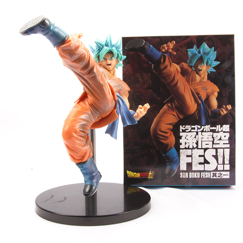 Anime Dragon Ball FES Super Saiyan Sun Wukong modelo hecho a mano PVC caja muñeca adornos