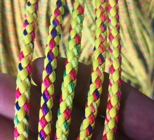 Color braided leather rope braided rope wholesale PU6 strand braided rope bracelet jewelry accessories mobile phone lanyard wholesale