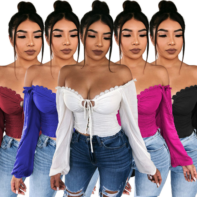 Lace up long sleeve women’s top